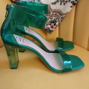 INC Clear Green Heels (Vinyl)